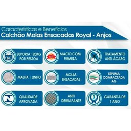 Colchão Casal Molas Masterpocket Ensacadas Royal (138x188x24) - Anjos - 4