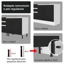 Ver imagem 2 de Armário de Cozinha Completa 270cm Branco/preto Glamy Madesa 16