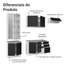 Ver imagem 7 de Armário de Cozinha Completa 270cm Branco/preto Glamy Madesa 16