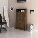 Ver imagem 2 de Armário Multiuso com 1 Porta Retrátil Me4136 Nogal Tecnomobili