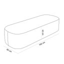 Ver imagem 5 de Puff Decorativo Orgânico para Living Quarto 160cm Doha W01 Linho Rosa - Lyam Decor