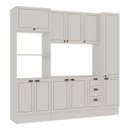 Ver imagem 4 de Cozinha Compacta Modulada com Rodapé e Torre Quente 7 Peças 240cm Friz Genialflex