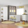 Conjunto Quarto Infantil Gutti Berço Comoda e Guarda Roupa Branco - 1