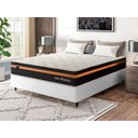 Ver imagem 1 de Conjunto Cama Box c/ Molas Ensacadas Sirius Preto Casal 138x188x65