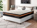 Ver imagem 1 de Conjunto Cama Box c/ Molas Ensacadas Sirius Preto Casal 138x188x65
