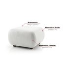 Ver imagem 4 de Puff Sala KIT2 Orgânico Nara 60 cm Base Fixa Decorativo Sintetico PU D03 - D'Rossi