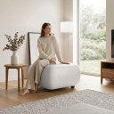 Ver imagem 3 de Puff Sala KIT2 Orgânico Nara 60 cm Base Fixa Decorativo Sintetico PU D03 - D'Rossi