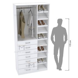 MÓDULO CLOSET 7 GAVETAS M461.B (SAPATEIRA E GAVETEIRO) MUNDI MOVEIS - 5