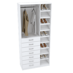 MÓDULO CLOSET 7 GAVETAS M461.B (SAPATEIRA E GAVETEIRO) MUNDI MOVEIS - 1