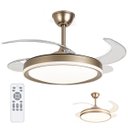 Ver imagem 1 de Ventilador de Teto Grande Lampada Led 3 em 1 Pa Retratil Lustre Ajustavel Controle Silencioso Potent