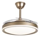 Ver imagem 5 de Ventilador de Teto Grande Lampada Led 3 em 1 Pa Retratil Lustre Ajustavel Controle Silencioso Potent