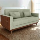Ver imagem 1 de Sofa Cama 2 Lugares 203 Cm Esther Boucle Oliva Corino Whisk Milani Store