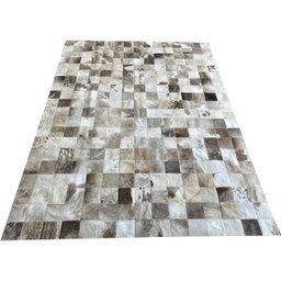 Tapete de couro cinza natural malhado 1,50x2,00 s/b pç 10x10 - 1