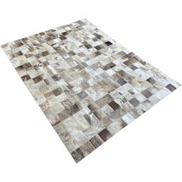 Tapete de couro cinza natural malhado 1,50x2,00 s/b pç 10x10 - 2