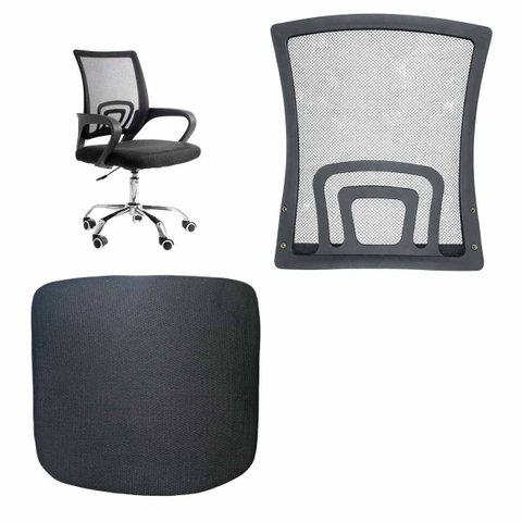 Conjunto Assento e Encosto de Cadeira Escritorio Home Office Leitura Trabalho Estudo Casa Sala Confo