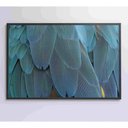 Ver imagem 3 de Quadro Penas Azuis 90x60 Cm Tecido Canvas