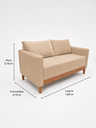 Ver imagem 3 de Sofá Living Siena 2 Lugares 160cm Veludo com Molas Bonnel - Bege