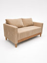 Ver imagem 2 de Sofá Living Siena 2 Lugares 160cm Veludo com Molas Bonnel - Bege