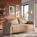 Ver imagem 1 de Sofá Living Siena 2 Lugares 160cm Veludo com Molas Bonnel - Bege