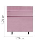 Ver imagem 2 de Cabeceira Estofada Argentina 100cm Solteiro Para Cama Box Quarto Suede Rosa Bebê - Gat Magazine