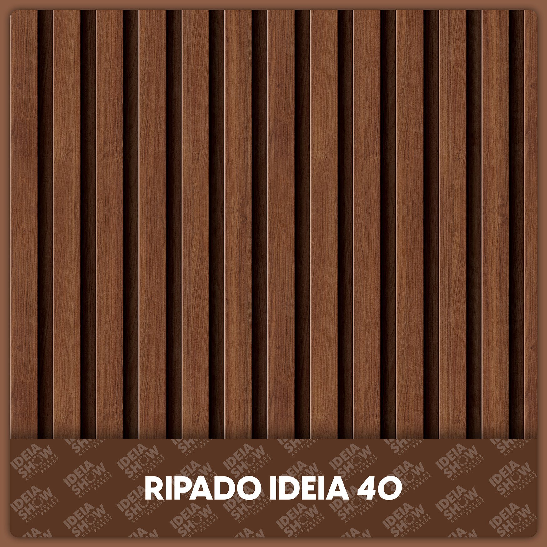 Título Papel De Parede Ripado Escuro Madeira 3d Adesivo Lavável - 3