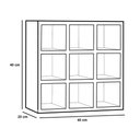 Ver imagem 6 de Nicho Organizador Porta Toalhas 9 Lugares 40x40x20cm