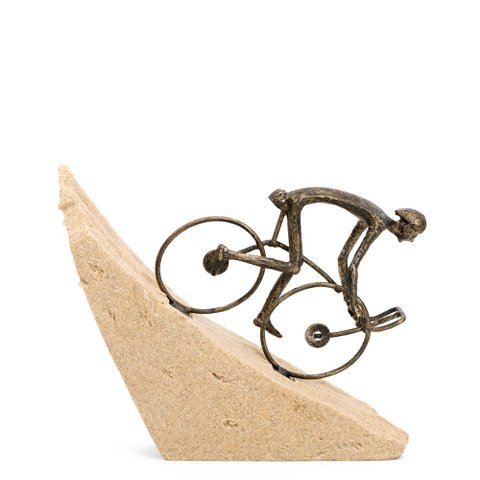 Escultura Decorativa Bicicleta em Poliresina e Metal 21cm 23242 Mart