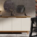 Ver imagem 6 de Buffet Quatro Portas Flow Off/Freijó - EJ Móveis