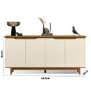 Ver mais imagens de Buffet Quatro Portas Flow Off/Freijó - EJ Móveis