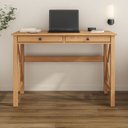 Ver imagem 3 de Mesa Escritório com Gaveta Pés em X Madeira Freijó Adrian Idimex