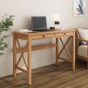 Ver imagem 1 de Mesa Escritório com Gaveta Pés em X Madeira Freijó Adrian Idimex
