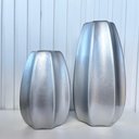 Ver imagem 4 de Dupla Vaso Centro de Mesa Grande Médio Alto Relevo Prata