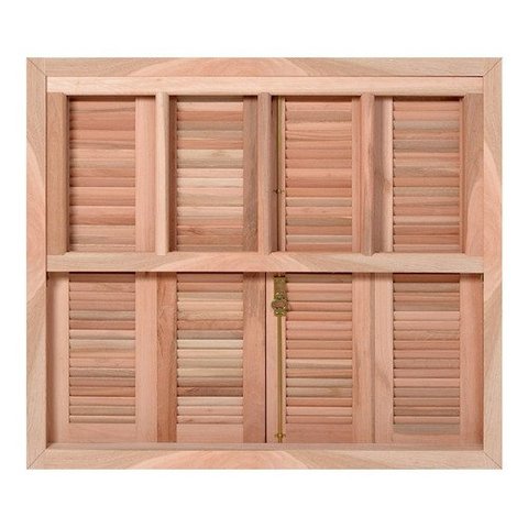 Janela de Madeira Veneziana Abrir/guilhotina Reto Eucalipto Grandis Rosa - 1,00 (a) X 1,60 (l)