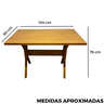Mesa X de Madeira Maciça 120x80 Mel - 6