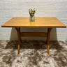 Mesa X de Madeira Maciça 120x80 Mel - 1