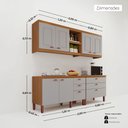 Ver imagem 3 de Cozinha Genebra Modulada Composta por 04 Módulos 100% MDF com Armários e Balcões