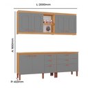 Ver imagem 4 de Cozinha Genebra Modulada Composta por 04 Módulos 100% Mdf com Armários e Balcões