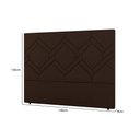 Ver imagem 2 de Cabeceira Cama Box Estofada Casal Casal Lima Plus Veludo Cacau - Simbal
