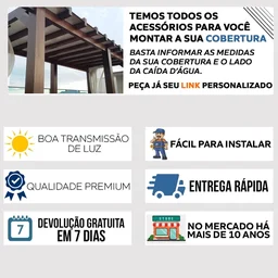 Chapa De Policarbonato Alveolar Fumê 2,10x2,00 4 Milímetros - 4
