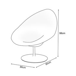 Poltrona Design Gondula Couro Sintético Amarelo Cor Amarelo - 2