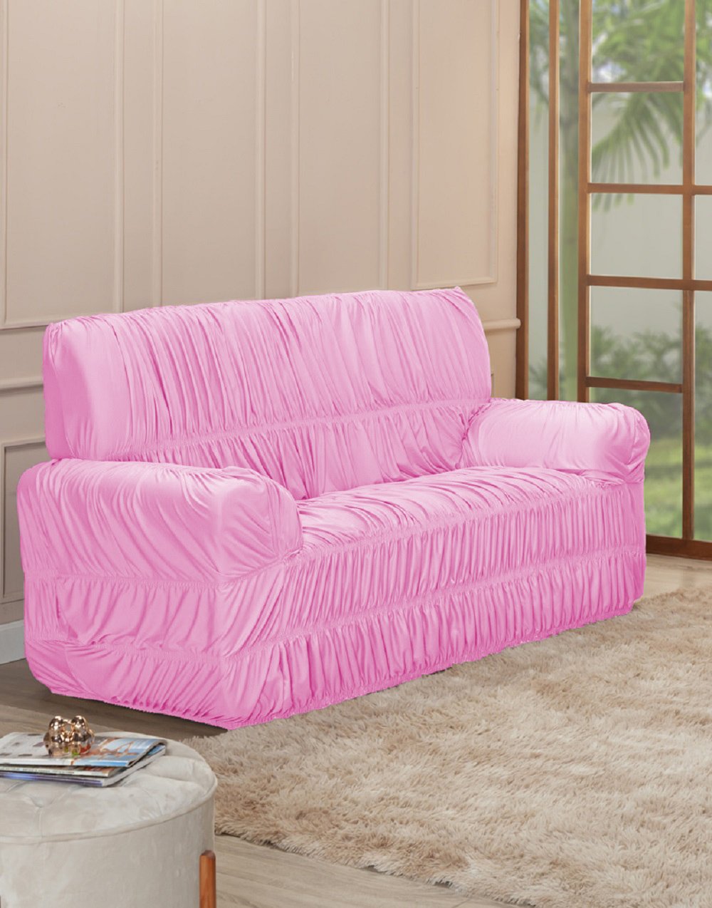 Capa Para Sofá De 3 Lugares Avulsa ElasticadaROSA MadeiraMadeira