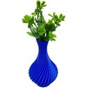 Ver imagem 2 de Vaso Espiral 3D Plantas Decorativo 18 cm Azul Brilhante