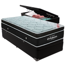 Ver imagem 1 de Cama Box Baú e Colchão Elegant Molas Ensacadas Solteiro Ortobom: Preto