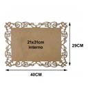 Ver imagem 2 de Kit com 3 Molduras em Mdf Retangular Lisa Arabescos Tamanho:40x29cm Cod:kitplm012