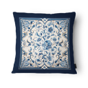 Ver imagem 1 de Kit 3 Capas de Almofada 43x43cm Microfibra Floral Azulejo Floral Azul