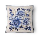 Ver imagem 2 de Kit 3 Capas de Almofada 43x43cm Microfibra Floral Azulejo Floral Azul