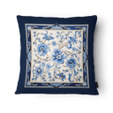 Ver imagem 3 de Kit 3 Capas de Almofada 43x43cm Microfibra Floral Azulejo Floral Azul