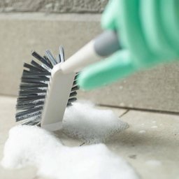 Escova de Limpeza Angular Flow Bege Escovão Limpar Piso Banheiro Chão ou - 2