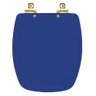 Assento Sanitário Soft Close Stylus Azul para Vaso Celite com Ferragem Dourada - 1