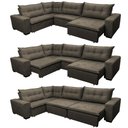 Ver imagem 2 de Sofa de Canto Retrátil e Reclinável com Molas Cama Inbox Oklahoma 3,85x2,61 ou 2,61x3,85 Café